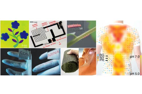 A collage of responsive materials